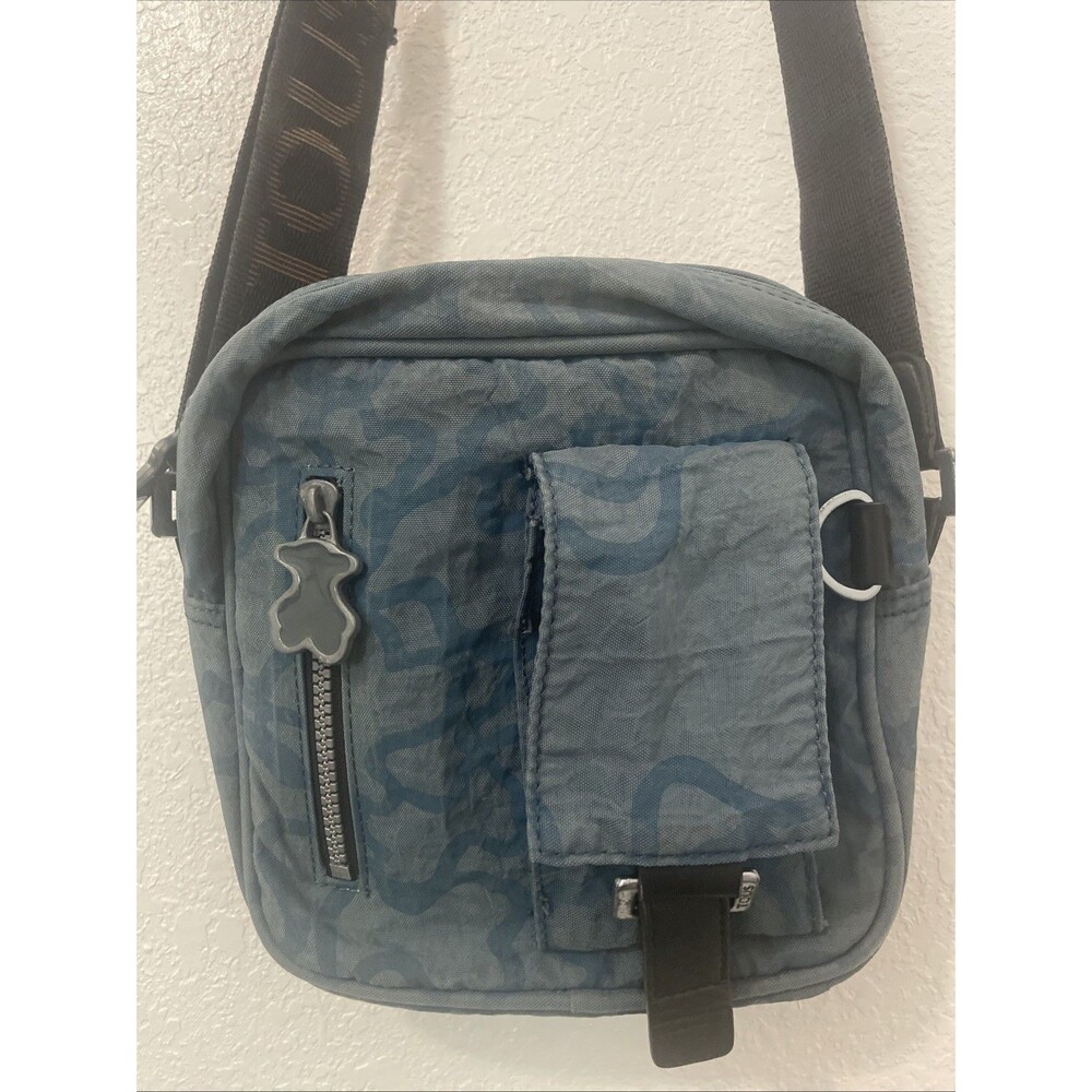 TOUS Bear Printed Nylon crossbody bag Handbag Vtg Classic Travel Purse See